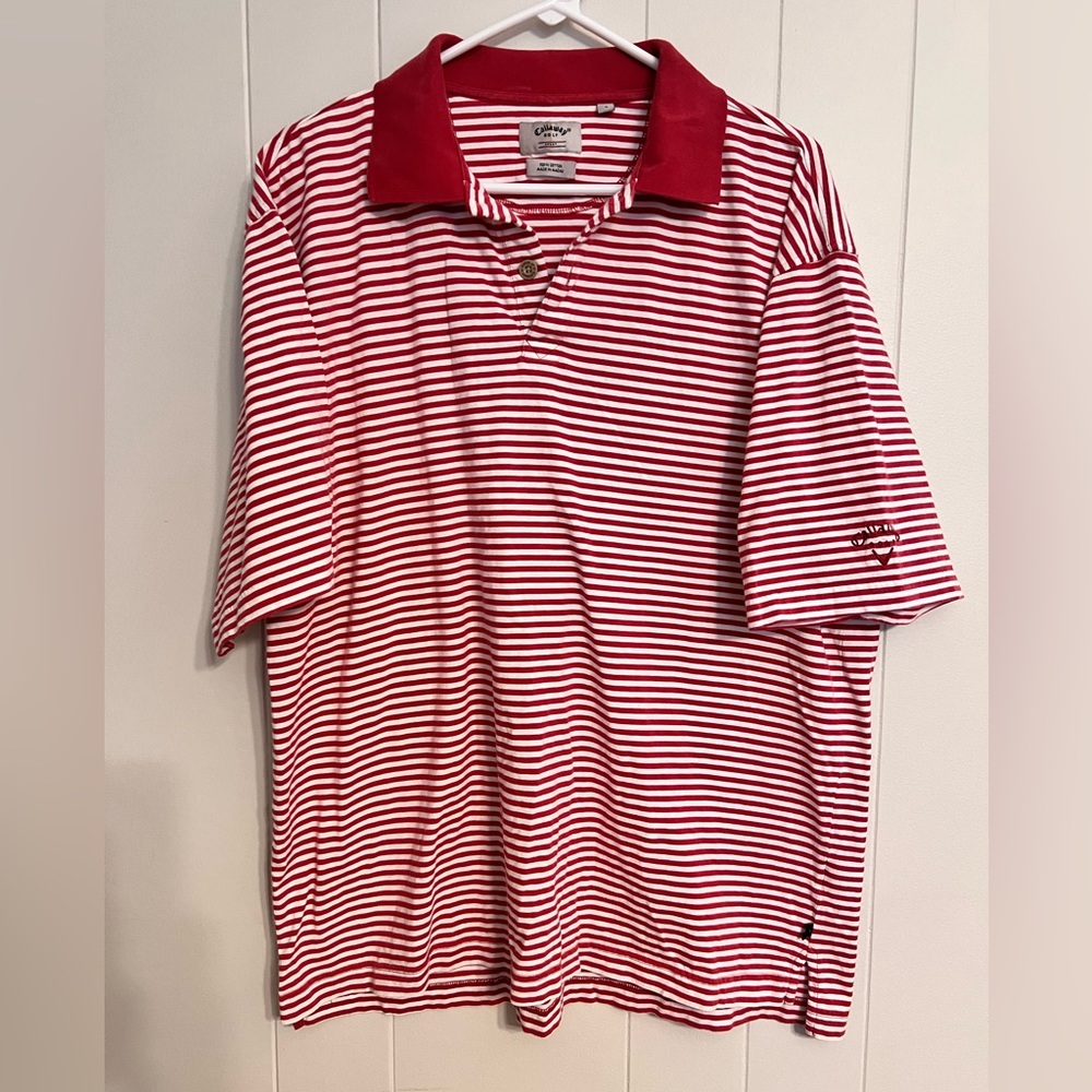 Callaway Golf Polo Sz‎ L Red